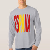 T-shirt gris dos  manches longues  ESPANA (Devant)