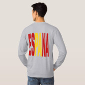 T-shirt gris dos  manches longues  ESPANA (Dos entier)