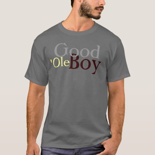 T-shirt gris du garçon des hommes bon vieux (Devant)