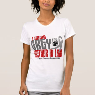 T-shirt Gris d'usage du cancer du cerveau I pour ma