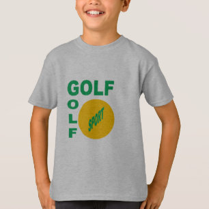 T-shirt gris enfants DESIGN GOLF SPORT