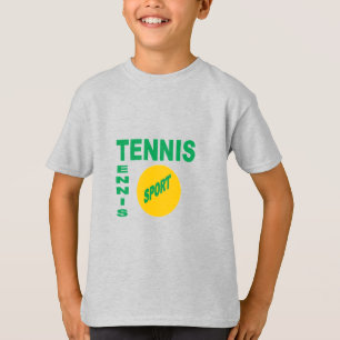 T-shirt gris enfants DESIGN TENNIS SPORT