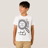 T-Shirt gris et blanc pour soirée Escape Room Maze (Devant entier)