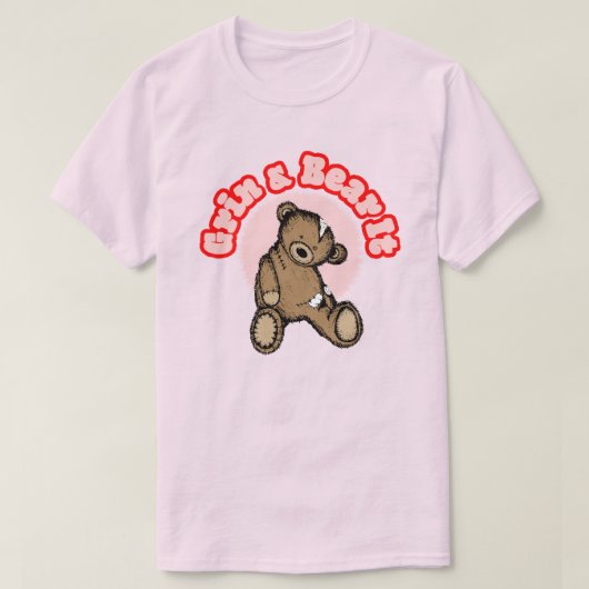 T-shirt Gris et ours (Design devant)