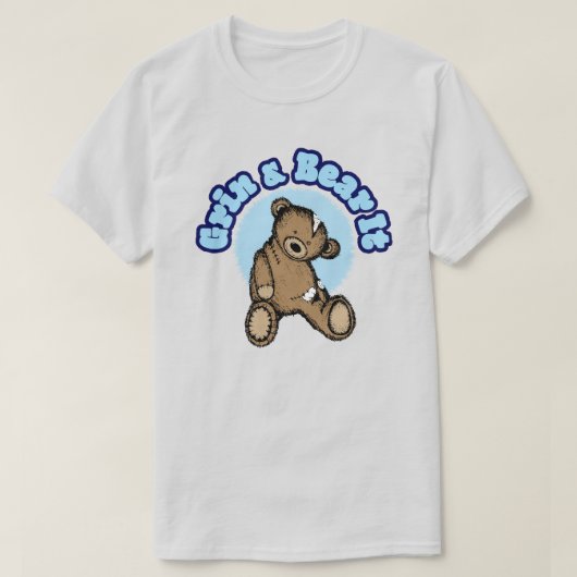 T-shirt Gris et ours (Design devant)