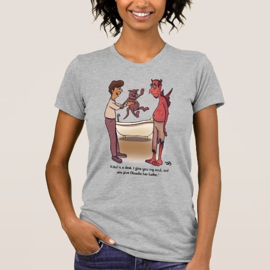 T-shirt gris féminin au Cambodge (Devant)