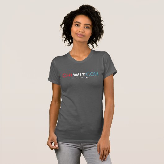 T-shirt gris féminin CHIWITCON (Devant entier)