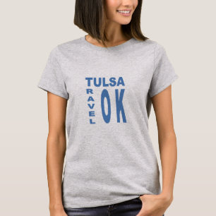 T-shirt gris femme TULSA VOYAGE OKLAHOMA