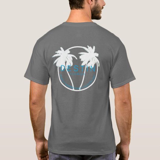 T-shirt gris foncé 2023 Vacances en famille (Dos)