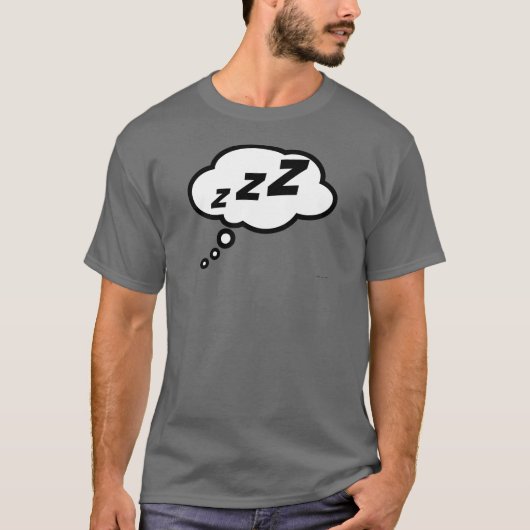 T-shirt gris-foncé de ballon de zZZ… (Devant)