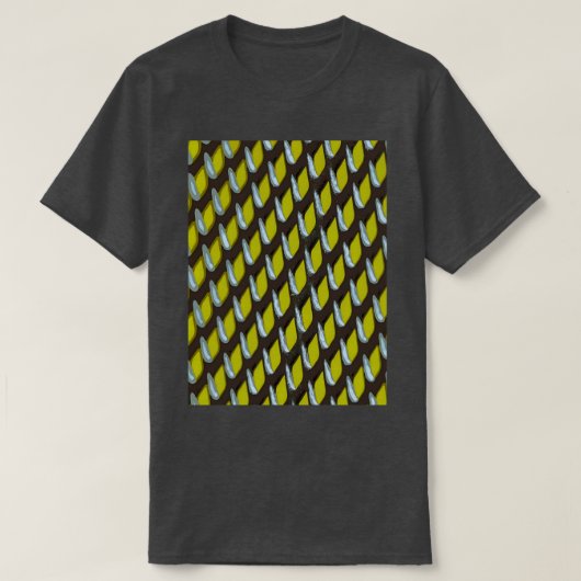 T-shirt Gris Gris Ultime Motif Abstrait Avec B Jaune (Design devant)