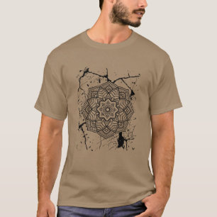 T-shirt gris Grunge Mandalas