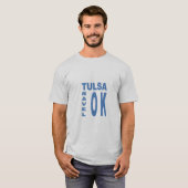 T-shirt gris homme TULSA VOYAGE OKLAHOMA (Devant entier)