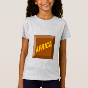 T-shirt gris Jersey fin filles AFRICA