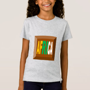 T-shirt gris jersey fin filles AFRICA