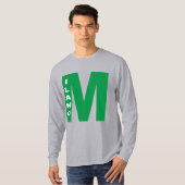 T-shirt gris manches longues  DESIGN MILANO (Devant entier)