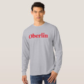 T-shirt gris Oberlin à manches longues (Devant entier)