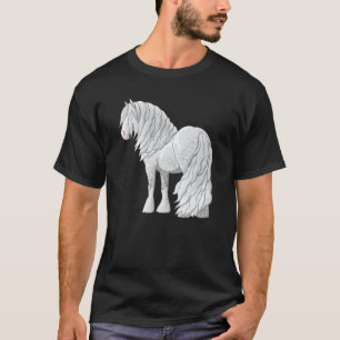 T-shirt Gris pommelé blanc Gypsy Vanner Irish Cob Draft Ho