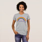 T-shirt gris pour femmes vérité arc-en-ciel (Devant entier)