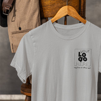 T-shirt gris pour hommes avec logo d'entreprise no