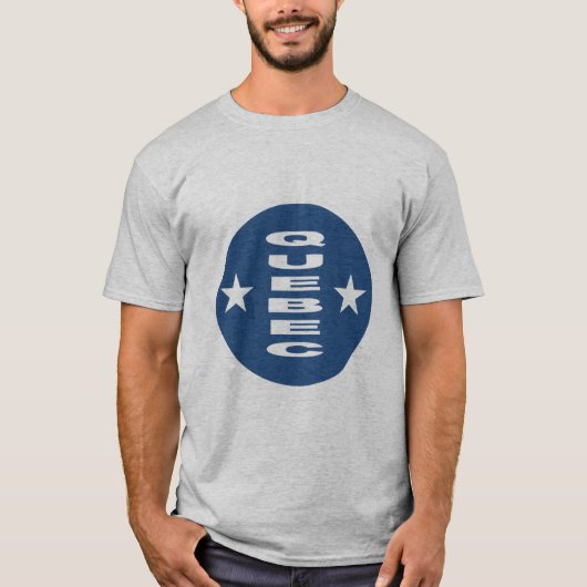 T-shirt gris QUÉBEC pour hommes (Devant)