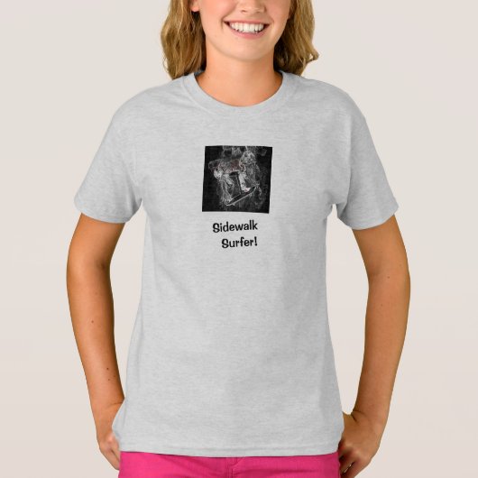 T-Shirt Gris Sidewalk Surfer Pro Image Skater (Devant)