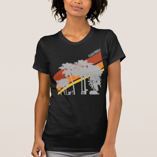 T-shirt Gris Silouhettes de paume d'AZ (Devant)