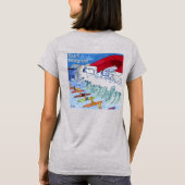 T-shirt gris Surf Magnet pour femmes (Dos)