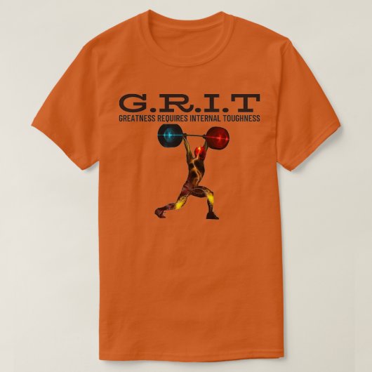 T-shirt GRIT Grandeur amp Succès Mentalité 1 (Design devant)