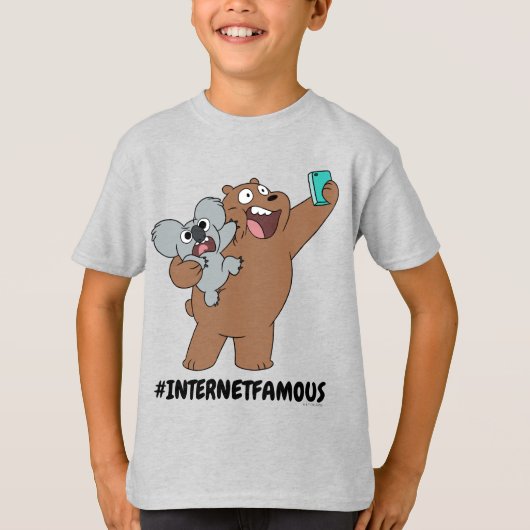 T-shirt Grizz & Nom Nom - #InternetFamous (Devant)