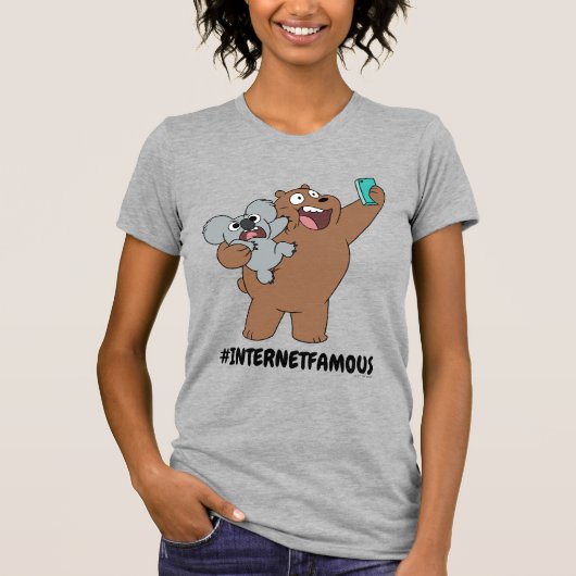 T-shirt Grizz & Nom Nom - #InternetFamous (Devant)