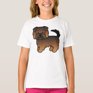 T-shirt Grizzle Norfolk Terrier Cute Cartoon Chien