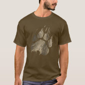 T-shirt Grizzli Brown Abstrait Grunge Bear Paw Claw (Devant)