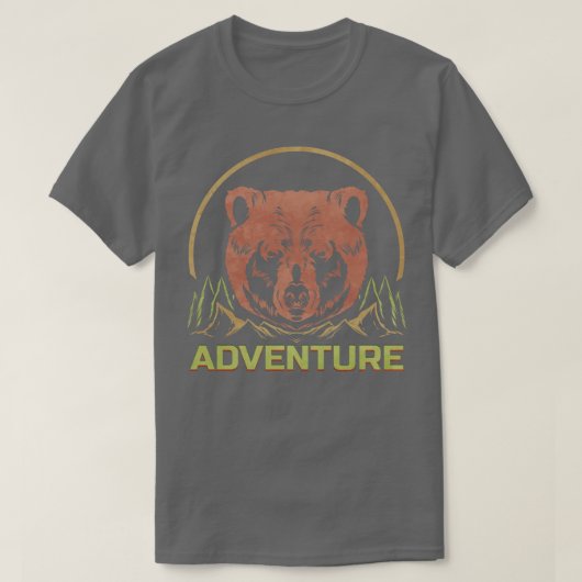 T-shirt Grizzly Bear Adventure Camping Randonnée Nature (Design devant)
