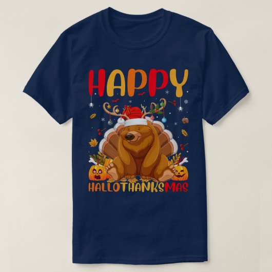 T-shirt Grizzly Bear Amoureux des animaux Happy Grizzly Be (Design devant)