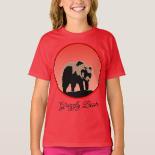 T-shirt Grizzly Bear at Sunset - Art original de la faune