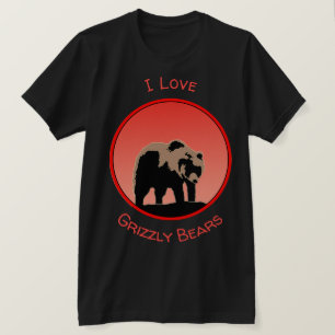 T-shirt Grizzly Bear at Sunset - Art original de la faune