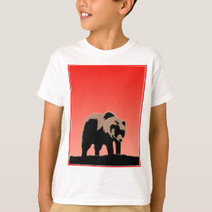 T-shirt Grizzly Bear au coucher du soleil - Art original d