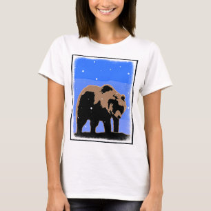 T-shirt Grizzly Bear en hiver - Art original de la faune