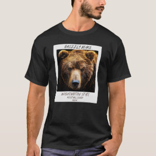 T-shirt Grizzly Bear, Grizzly Bear Tee, État de Washington