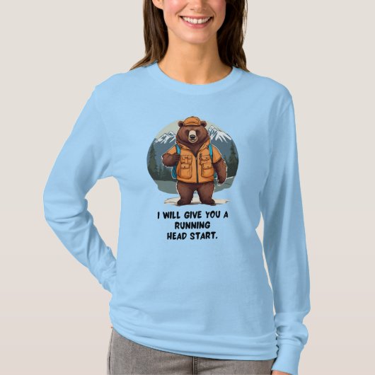T-shirt Grizzly Bear Je vous donnerai un Head Start (Devant)