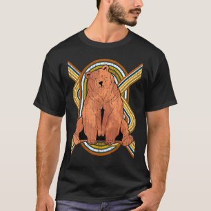 T-shirt Grizzly Bear Lover Forest Nature Animal Wildlife B