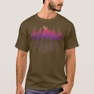 T-shirt Grizzly Bear Lover Outdoor Forest Trees Animal Nat
