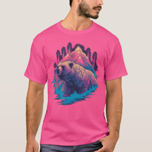 T-shirt Grizzly Bear Nature Extérieure Alaska Randonnée de