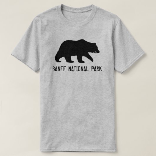 T-shirt Grizzly Bear Silhouette Parc national Banff (Design devant)