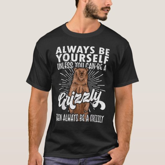 T-shirt Grizzly Bear T  Bear  Grizzly  Awesome (Devant)