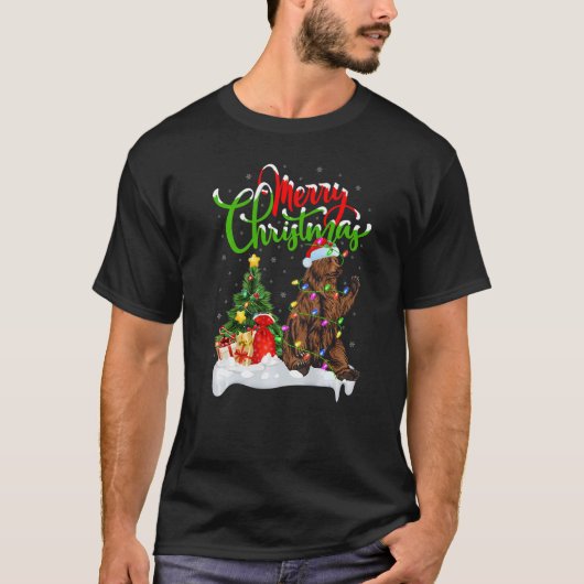 T-shirt Grizzly Bear  Xmas Decorations Grizzly Bear Christ (Devant)