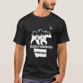 T-shirt Grizzly Country Montana Grizzly Bear With Deer and (Devant)