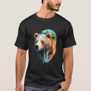 T-shirt Grizzly Oear Animal World Predator Wild Nature Art