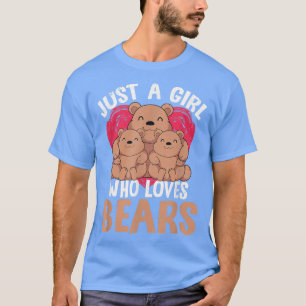 T-shirt Grizzly Oear Lover Girls Femmes Forêt Animal Famil
